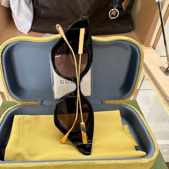 Gucci Cat Eye Colorblock Pattern Sunglasses New in Box - Picture 6 of 8